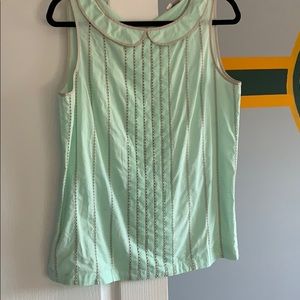 Peter Pan Collar Mint Green Top